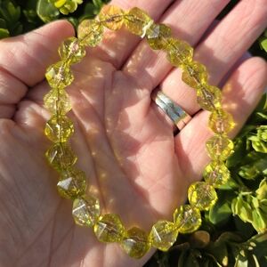 10mm Faceted Peridot Bracelet